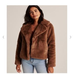 Abercrombie faux fur cropped jacket